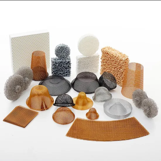 Filtro de malha de tecido de fibra de vidro Filtro de pano refratário para filtragem e distribuição de alumínio fundido
